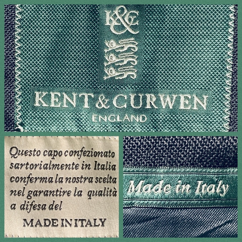 Kent & Curwen British Navy Sports Coat Mens 44L - Picture 7 of 8